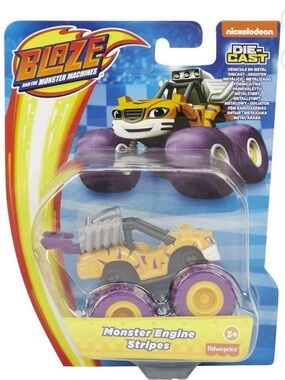 NEW Fisher Price Blaze And The Monster Machines Monster Engine Stripes Die Cast